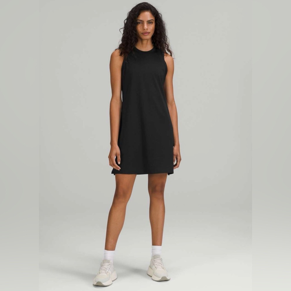 Black Sleeveless Jersey Dress